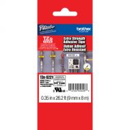 Brother TZeS221 Tape with ExtraStrength Adhesive for P-Touch Labelers (Black on White, 3/8