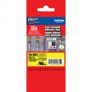 Brother TZeS631 Tape with ExtraStrength Adhesive for P-Touch Labelers (Black on Yellow, 1/2