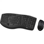 Adesso Trueform Wireless Ergo Keyboard and Optical Mouse (Black)