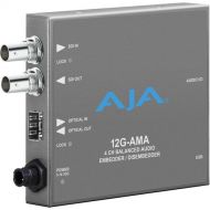 AJA 12G-AMA 12G-SDI Balanced Audio Embedder/Disembedder with Fiber Options