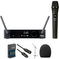 AKG DMS300M Digital Handheld Wireless Microphone System Kit with Stand and Accessories (2.4 GHz)