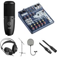 AKG P120 Condenser Microphone Starter Recording Kit with Notepad-8FX Mixer