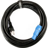 American DJ Locking Power Cable to Edison Cable, 25'