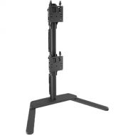Atdec Freestanding Heavy-Duty Dual Vertical Monitor Mount (Black)