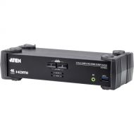 ATEN 2-Port USB 3.0 4K HDMI KVMP Switch with Audio Mixer
