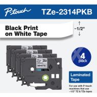 Brother TZe231 Laminated Tape for P-Touch Labelers (Black on White, 1/2