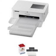 Canon SELPHY CP1500 Compact Photo Printer with Ink and Paper Kit (White)