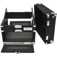 DeeJay LED Slant Rack Drive Tour Case (4 RU for Amplifier, 10 RU for Mixer)