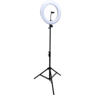 Dracast Halo Plus Series 180 Bi-Color LED Ring Light Kit with Stand (19