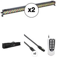 Eliminator Lighting Mega Bar RGBA EP Linear Bar Light Kit with Bag, Cables, and Remote (2-Pack)
