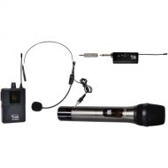 Galaxy Audio Trek GTU Mini UHF Dual Wireless Microphone System with 1 Handheld Mic and 1 Headset Mic (A & B: 524.5 to 594.5 MHz)