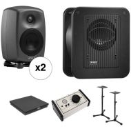 Genelec 8020 Deluxe Studio Monitor and Subwoofer Kit with Stands, Sub Platform, and Monitor Controller