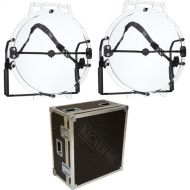 Klover Dual MiK 26 Parabolic Microphone Dish Assembly Bundle + Road Case (Pair)