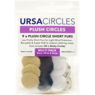 Remote Audio URSA Plush Circles with 30 Stickies (9-Pack, Beige, Black, and White)