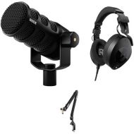 RODE PodMic USB and XLR Microphone Kit with PSA1+ Pro Studio Arm & NTH-100 Headphones