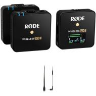 RODE Rode Wireless GO II 2-Person Compact Digital Wireless Microphone System/Recorder with Lightning Cable for iOS Kit (2.4 GHz, Black)