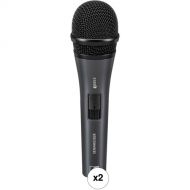 Sennheiser e825S Handheld Cardioid Dynamic Microphone with On/Off Switch (Pair)