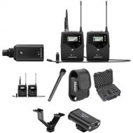Sennheiser EW 500 G4 2-Person Camera-Mount Wireless Combo Microphone System Kit (GW1: 588 to 608 MHz)