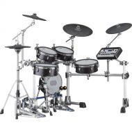 Yamaha DTX10K-M Electronic Drum Kit with Wood-Shell Mesh Pads and DTX-PROX Drum Module (Black Forest)