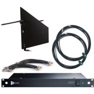 RF Venue DISTRO9 HDR 9-Channel Antenna Distributor Bundle (Black Wall-Mount Diversity Fin)