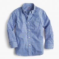 Jcrew Kids Secret Wash shirt in blue gingham