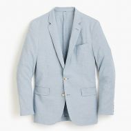 Jcrew Ludlow Slim-fit unstructured suit jacket in houndstooth cotton-linen