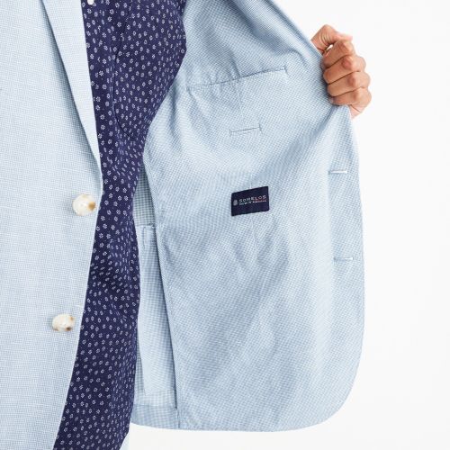 제이크루 Jcrew Ludlow Slim-fit unstructured suit jacket in houndstooth cotton-linen