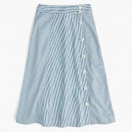 Jcrew Side-button skirt in tahlia stripe