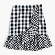 Jcrew Ruffle mini skirt in gingham