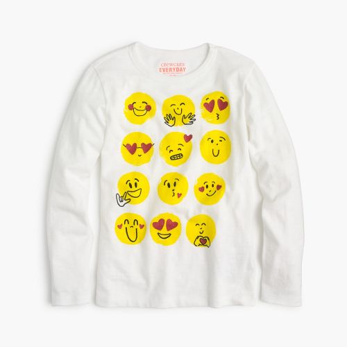 제이크루 Jcrew Girls multi-emoji T-shirt