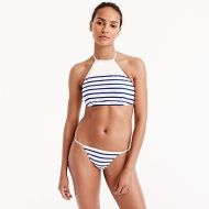 Jcrew Cropped halter bikini top in nautical stripe