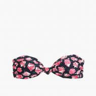 Jcrew Bandeau knot bikini top in watercolor rose print