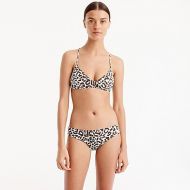 Jcrew French cross-back bikini top in leopard print