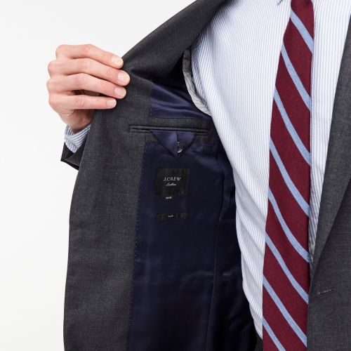 제이크루 Jcrew Ludlow Slim-fit suit jacket with double vent in charcoal American Wool