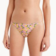 Jcrew Tieless string bikini bottom in lemon print