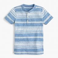 Jcrew Boys short-sleeve striped henley shirt in the softest jersey