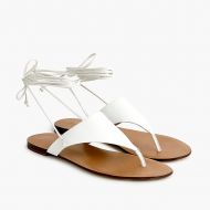 Jcrew Ankle-tie thong sandals in leather