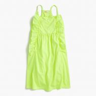 Jcrew GIrls neon ruffle dress
