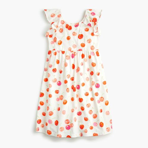 제이크루 Jcrew Girls flutter-sleeve dress in cherry print