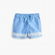 Jcrew Girls embroidered pull-on shorts