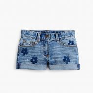 Jcrew Girls flower-print jean short