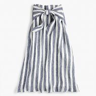 Jcrew Point Sur tie-waist skirt in nautical striped linen