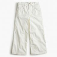 Jcrew Point Sur wide-leg crop jean in white