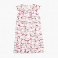 Jcrew Girls flutter-sleeve nightgown in flamingo dot