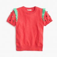 Jcrew Girls strawberry short-sleeved sweater