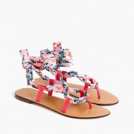 Jcrew Wrap-around sandals in Liberty floral