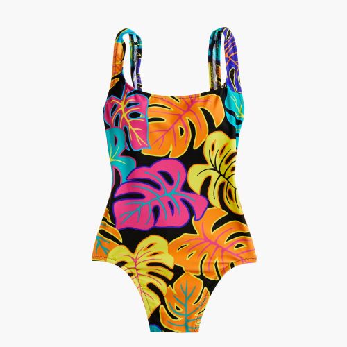 제이크루 Jcrew Scoopback one-piece swimsuit in Ratti coral palms print