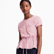 Jcrew Tie-waist pocket T-shirt in stripes