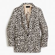 Jcrew Linen blazer in leopard print