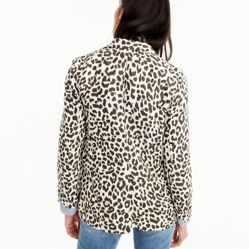 제이크루 Jcrew Linen blazer in leopard print